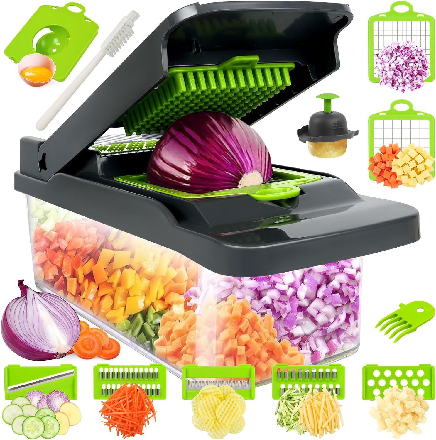 Vegetable Chopper,Food Chopper,Pro 12 in1 Multifunctional Onion Chopper,Veggie Chopper,Vegetable Chopper vegetable choppers
