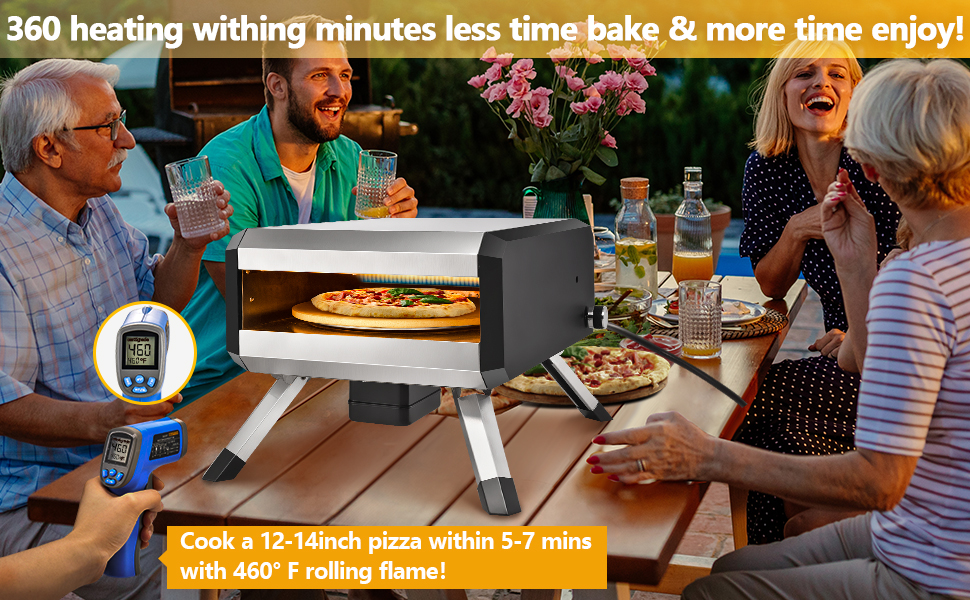 Gas pizza oven