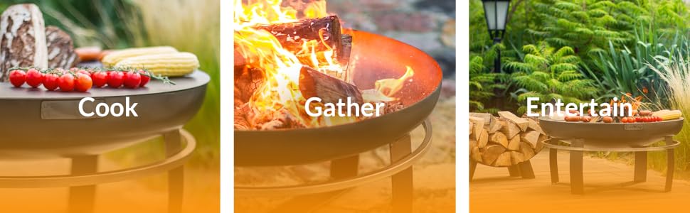 cook gather entertain viking ignition cook king cooking fire pit firepit