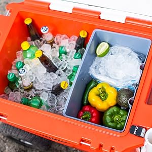 wheeled cooler ice storage 