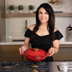 Woman holding Red Braiser