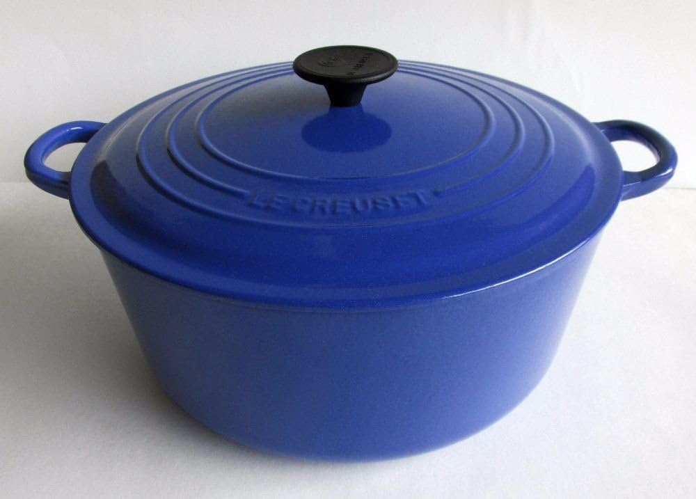 Le Creuset Enameled Cast-Iron 13-1/4-Quart Round French Oven, Cobalt durable cast iron cooksets