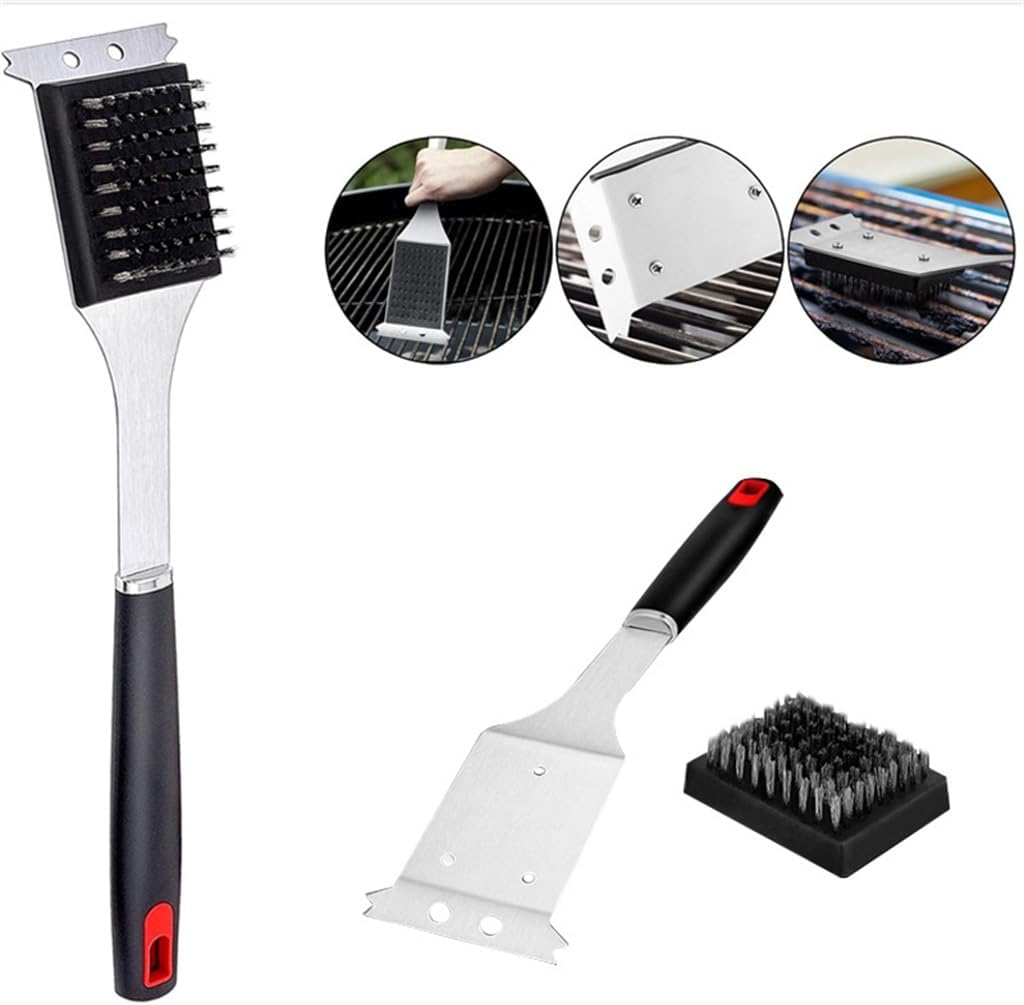 Outdoor BBQ 6-piece Set BBQ Stainless Steel Baking Fork Shovel Clip Baking Tool Cleaning Brush Set - Image 6