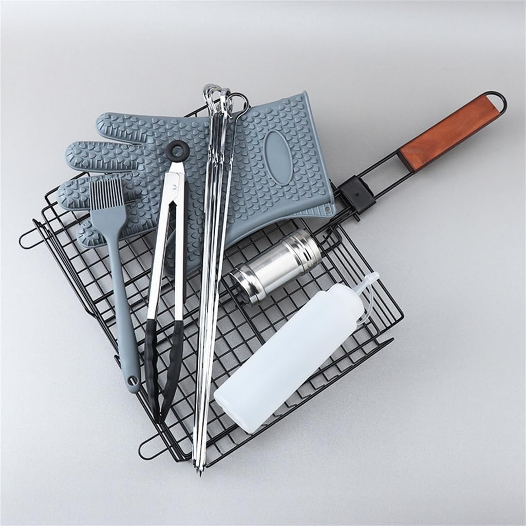 Stainless Steel Barbecue Tool Set Outdoor Barbecue Clip Brush Fork Shovel BBQ Combination - Image 2