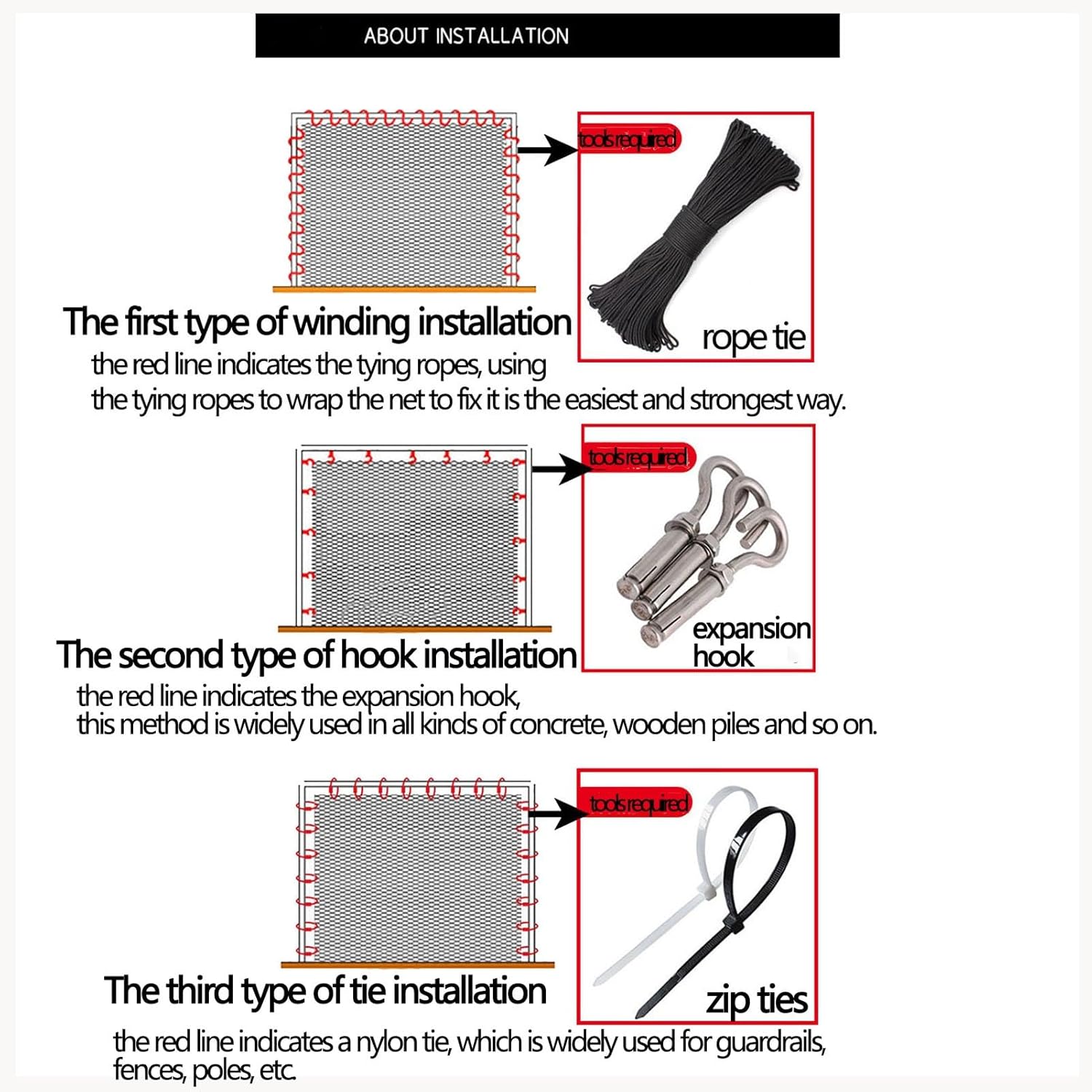 Safety nets Rope nets Outdoor Play Equipment Storage nets Green Colourful for Stairs Balconies Playgrounds Folding Customisable (4.9x23m) - Image 4