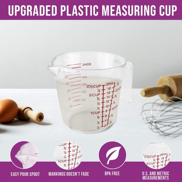 Measuring Cups and Spoons Set 11 Piece. Includes 10 Stainless Steel Measuring Spoons and Cups Set and 1 Plastic Measuring Cup. Liquid Measuring Cups Set and Dry Metal Measuring Cup Set - Image 4