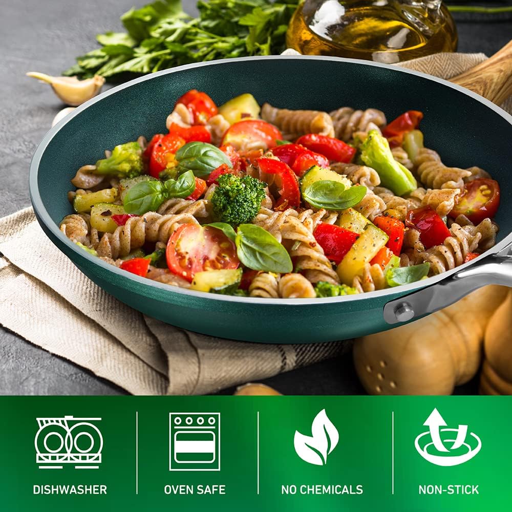 Granitestone Pots and Pans Set - 20pc Kitchen Cookware Sets Pots and Pans for Cooking Set Nonstick Cookware with Frying Pans Nonstick Pan Set Pot and Pan Set Pot Set Non Sticking Pan Set + Bakeware - Image 6