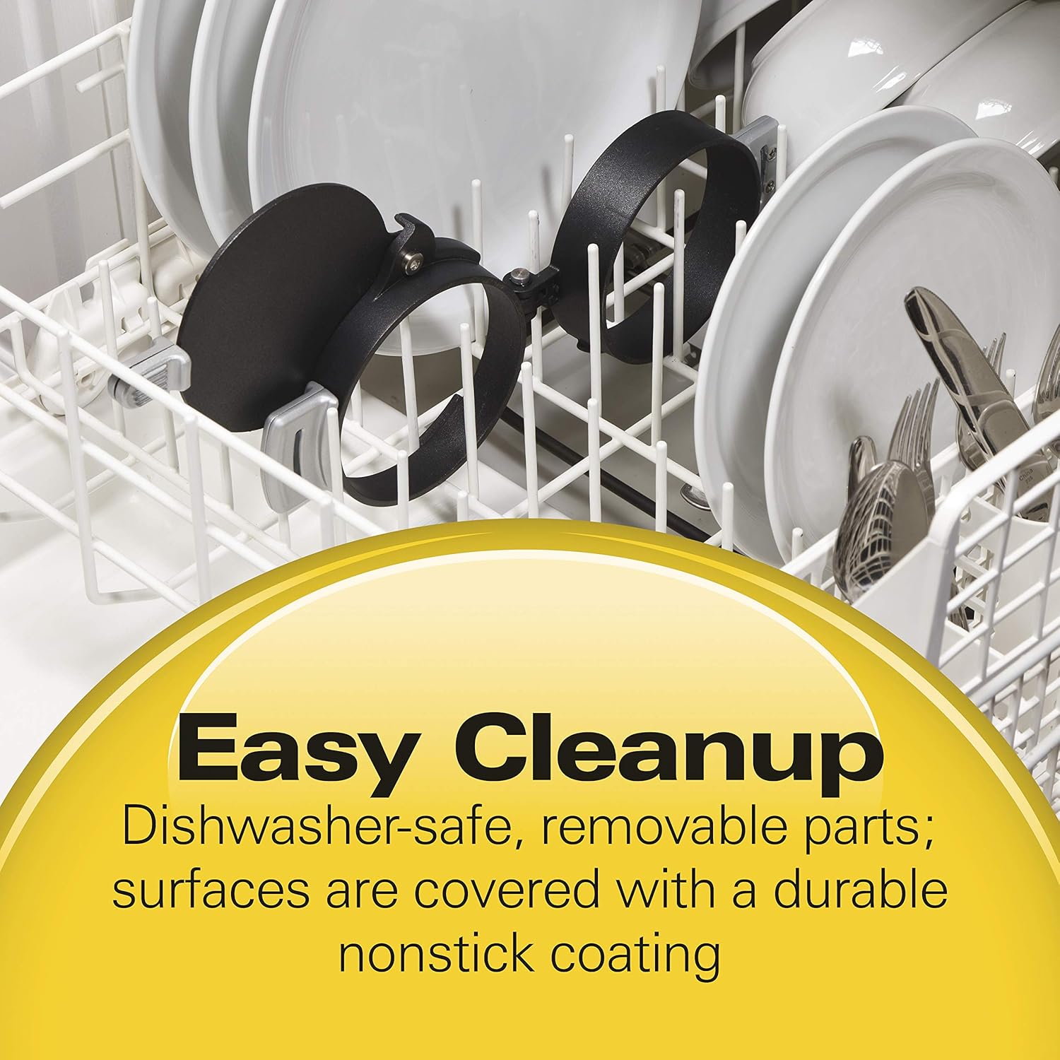 Hamilton Beach Breakfast Sandwich Maker with Egg Cooker Ring, Customize Ingredients, Perfect for English Muffins, Croissants, Mini Waffles, Perfect White Elephant Gifts, Black (25477) - Image 6