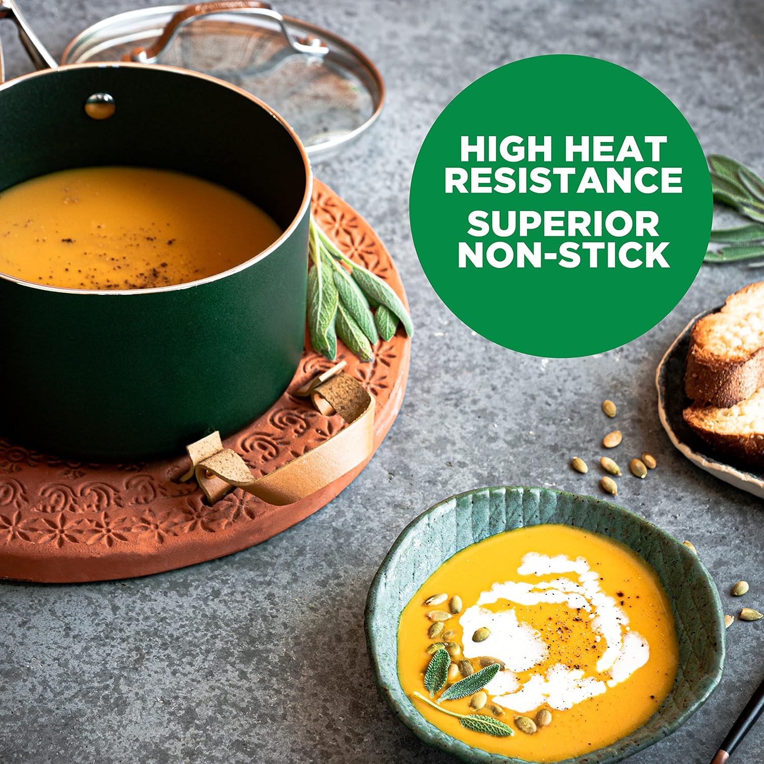 Granitestone Pots and Pans Set - 20pc Kitchen Cookware Sets Pots and Pans for Cooking Set Nonstick Cookware with Frying Pans Nonstick Pan Set Pot and Pan Set Pot Set Non Sticking Pan Set + Bakeware - Image 4