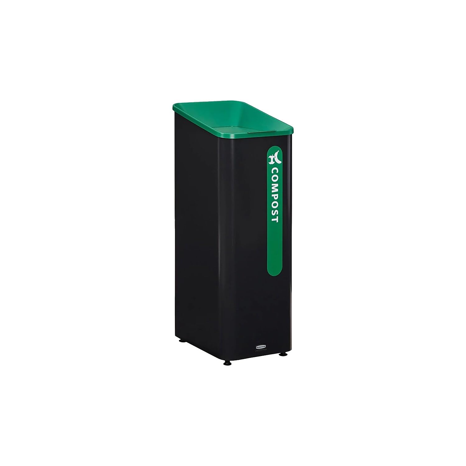 Rubbermaid Commercial Products Sustain Compost Trash Can, 15-Gallon, Green, Indoor/Outdoor outdoor kitchen storage solutions