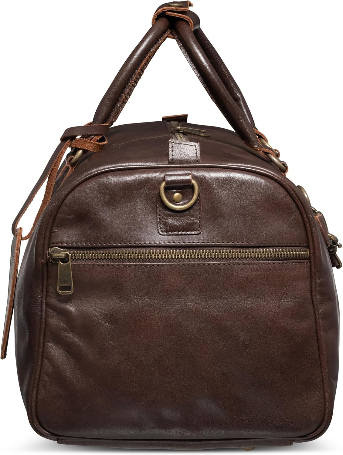 HIDES 21" Full Grain Leather Duffel Bag, Overnight Weekender Travel Duffle Carry on Luggage (Antique Brown) - Image 3