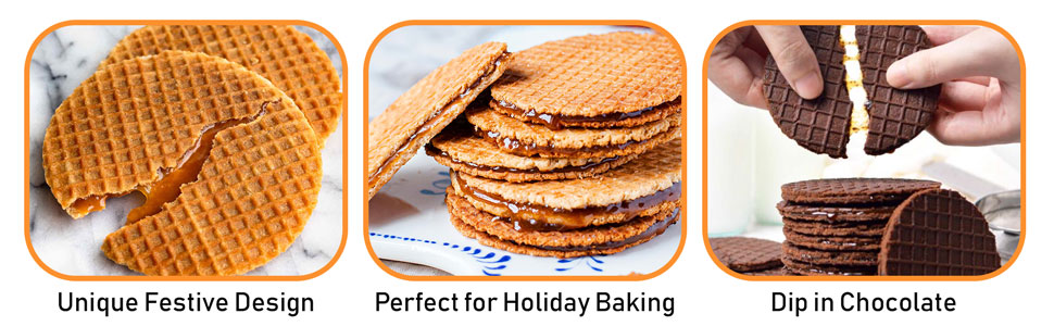 stroopwafel machine pan ware villaware chef express choice chocolate nonstick christmas pizzellepro