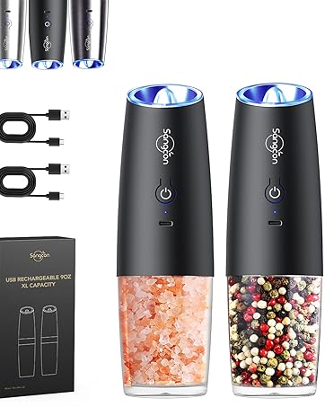 electric salt and pepper grinder set salt and pepper shakers set electric