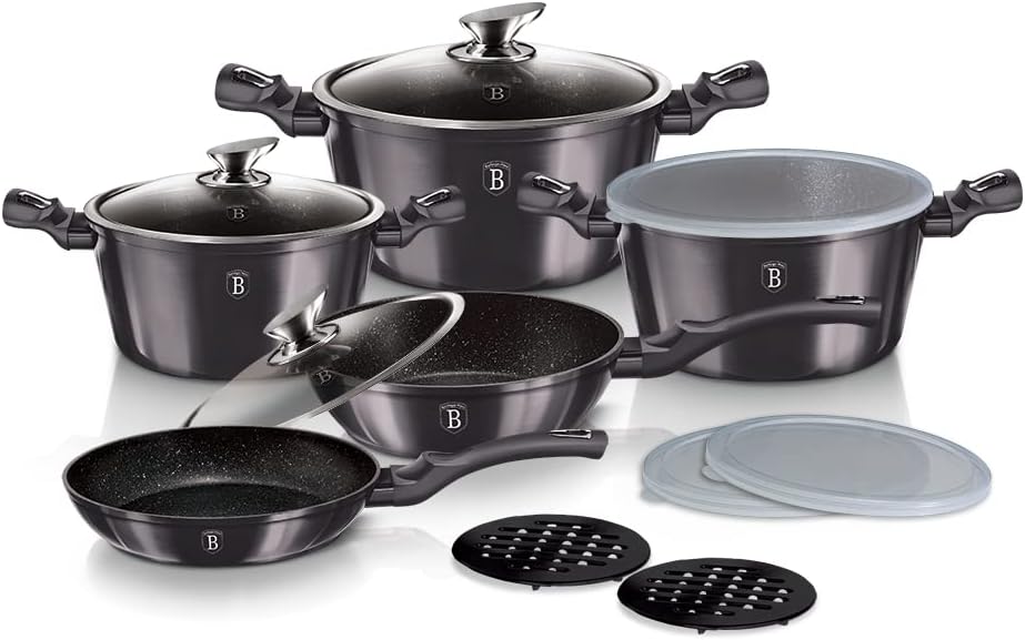 Berlinger Haus Kitchen Cookware Sets 13 Piece, Nonstick Cookware Set, precision ovens