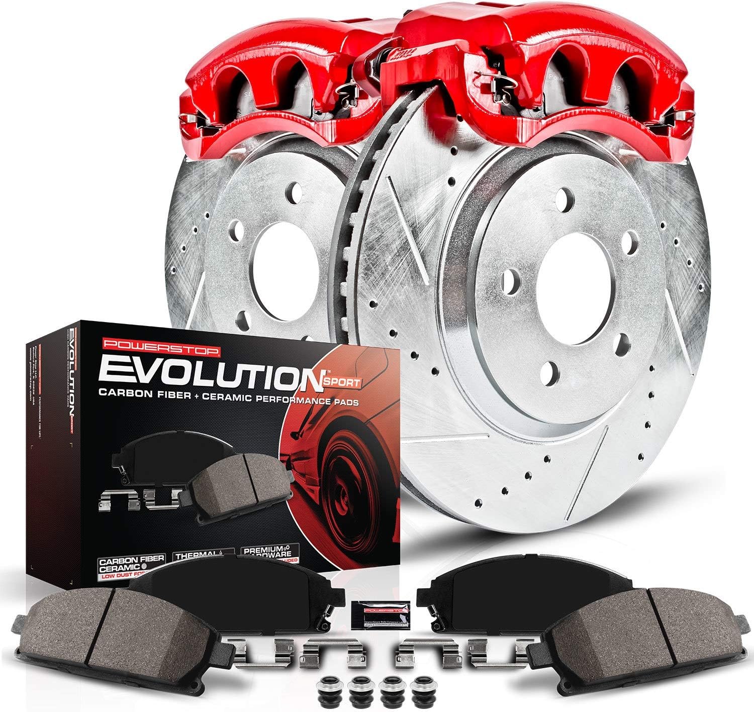 Power Stop KC3038A Z23 Evolution Sport Front Brake Caliper Kit- high-performance coolers