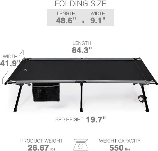 Extra-Large Heavy-Duty Camping cot - Image 4