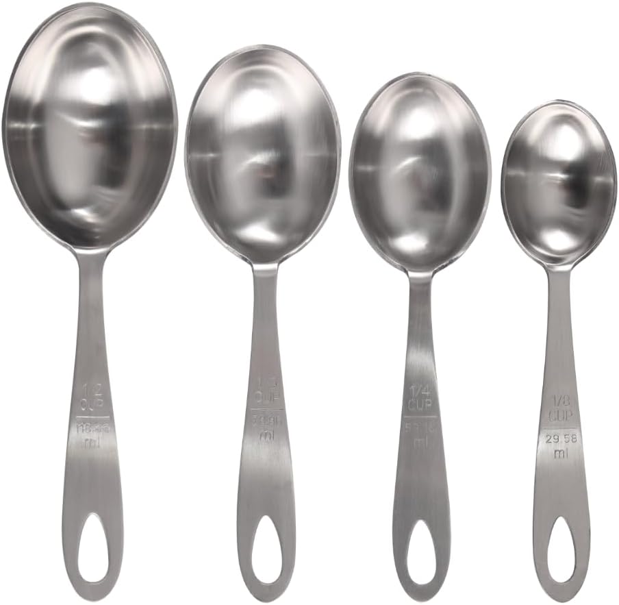 Lindy's MPC4 4-Piece Stainless Steel Measuring Scoop Set,Silver, 9 inches long - Image 4