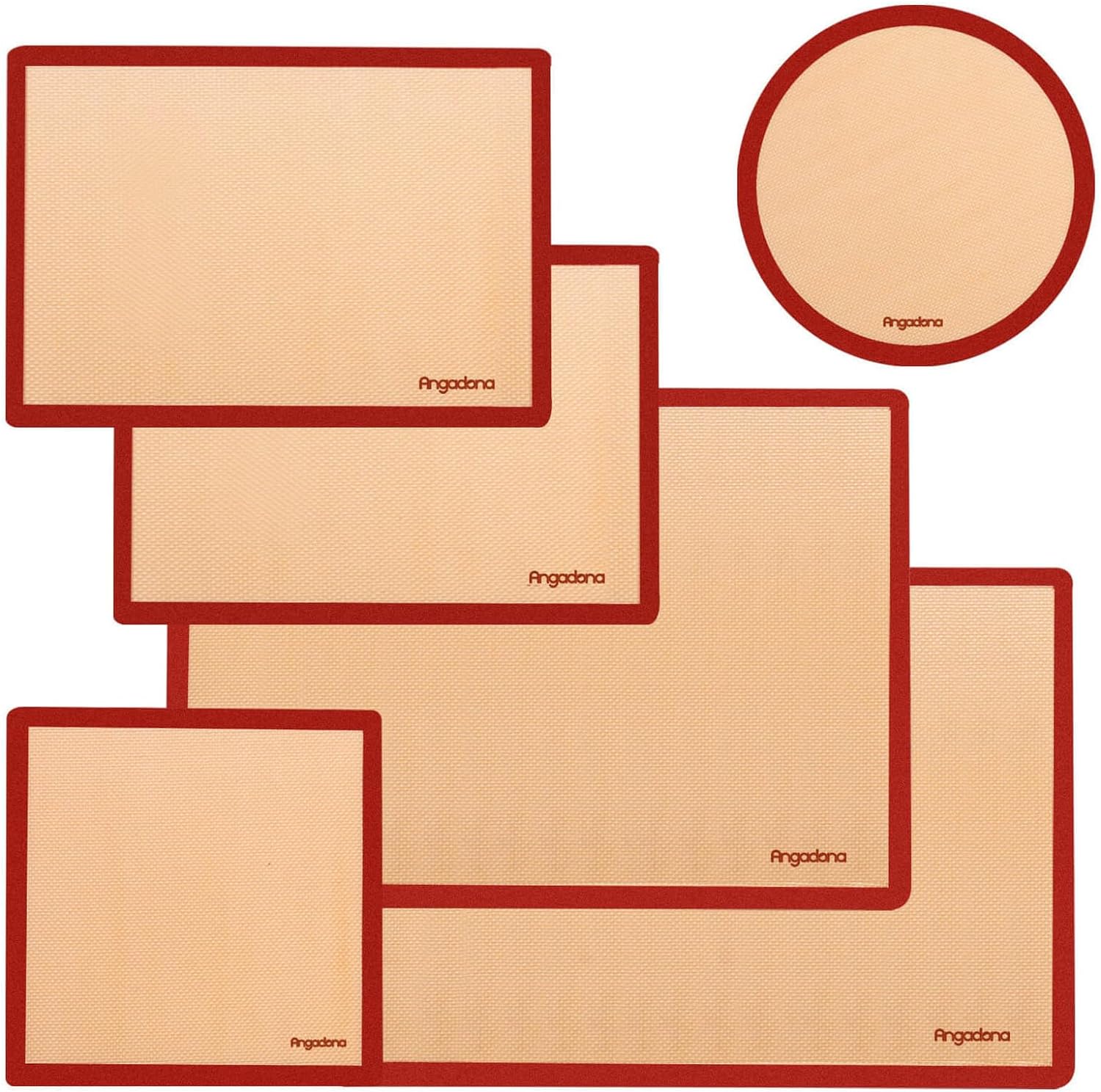 Silicone Baking Mats Set of 6, Food Grade Non-stick Reusable baking mats