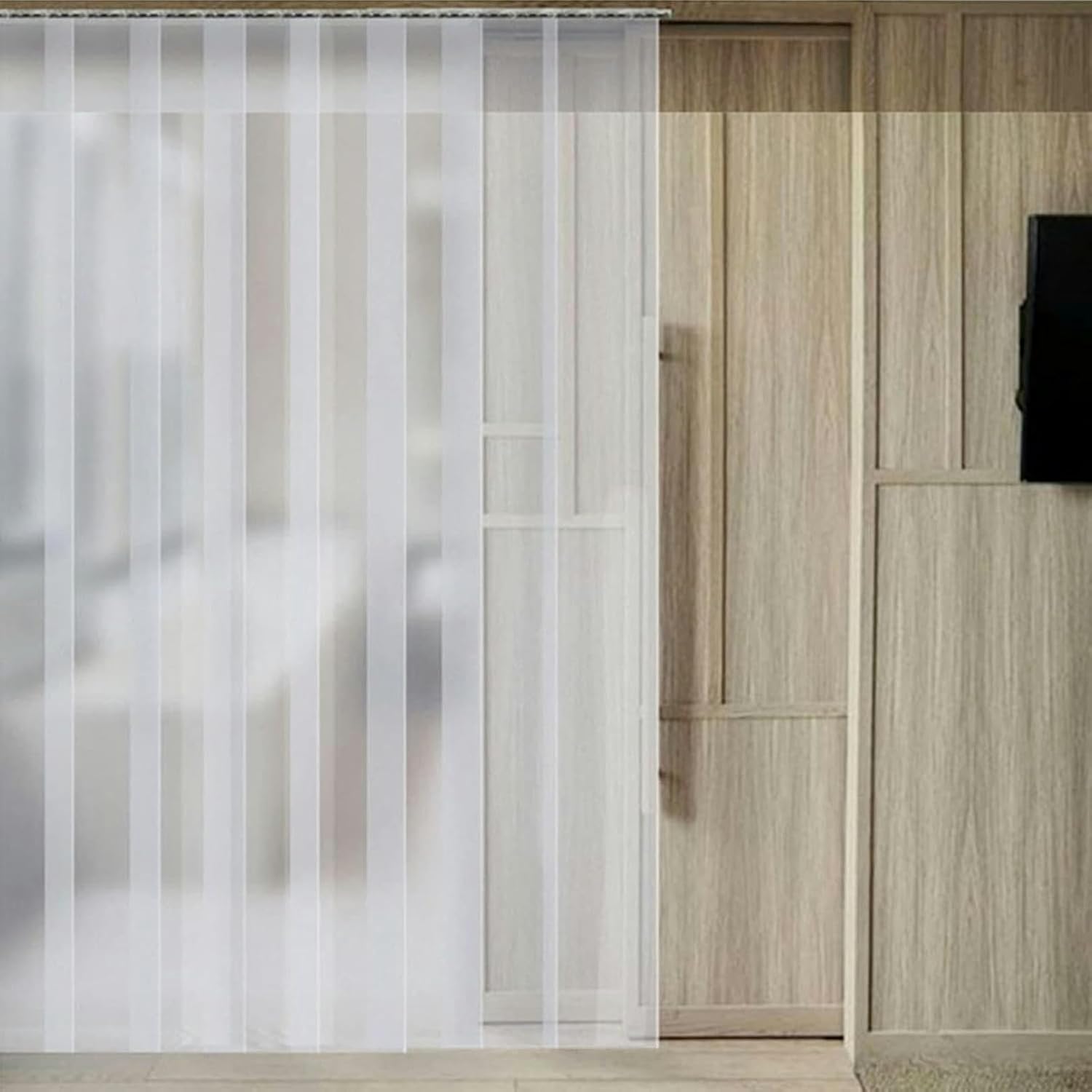 Frosted PVC Plastic Door Strip Curtain, Air Conditioner Partition Curtain Ideal for Coldstore/Freezer Coldstore Freezer Industrial Curtain - Image 2