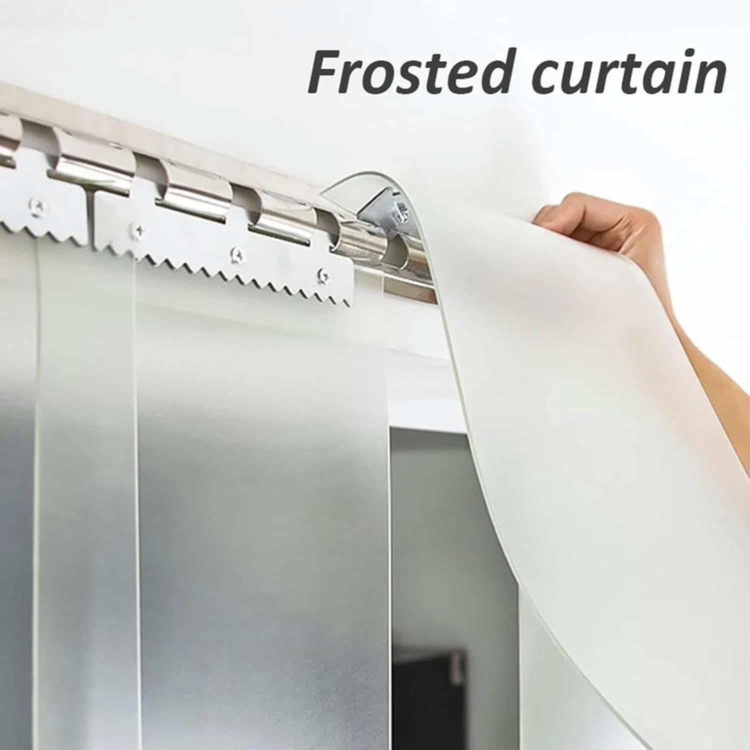 Frosted PVC Plastic Door Strip Curtain, Air Conditioner Partition Curtain Ideal for Coldstore/Freezer Coldstore Freezer Industrial Curtain - Image 4