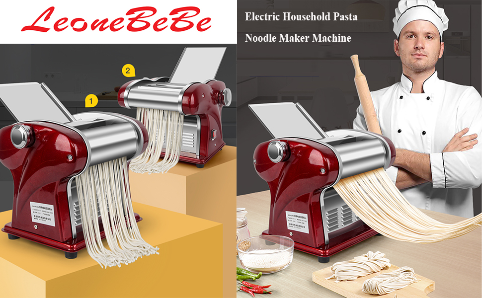 Electric Household Pasta Maker Automatic Noodle Maker Machine Dough Pressing Spaghetti Roller