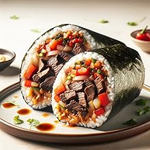 Sushi Burrito with Lomo Saltado filling