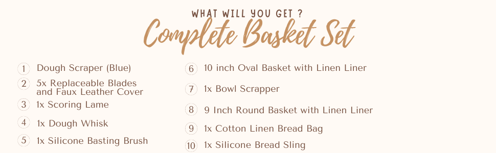 Bread Proofing Basket Set