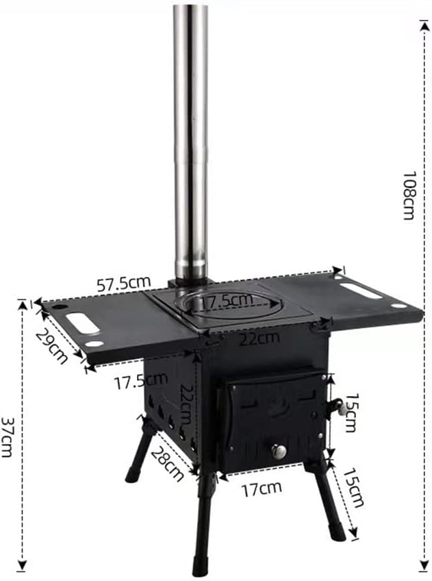 Grills Outdoor Portable BBQ Grill Foldable Wood Stove Stainless Steel Barbecue Grill Home Camping - Image 2