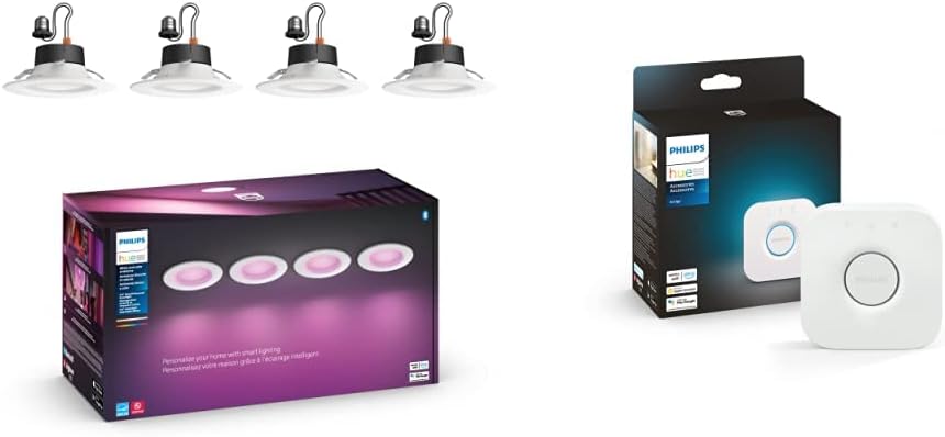 Philips Hue White and Color Ambiance Extra Bright Dimmable Recessed smart outdoor entertainment systems