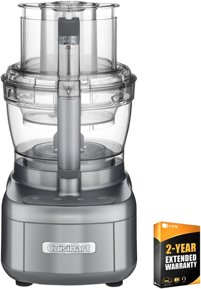 Cuisinart FP-11GMP1 Elemental 11 Cup Food Processor, Gunmetal Bundle with high-capacity food processors
