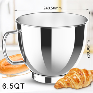 6.5QT Food Grade Stainless Steel Bowl