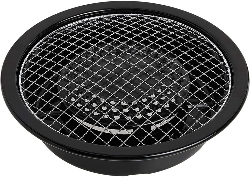 Food Grade Stainless Steel Grill Net Round Thick Grill Net Outdoor Grill Net Rack Carbon Grill Net(45cm) - Image 2