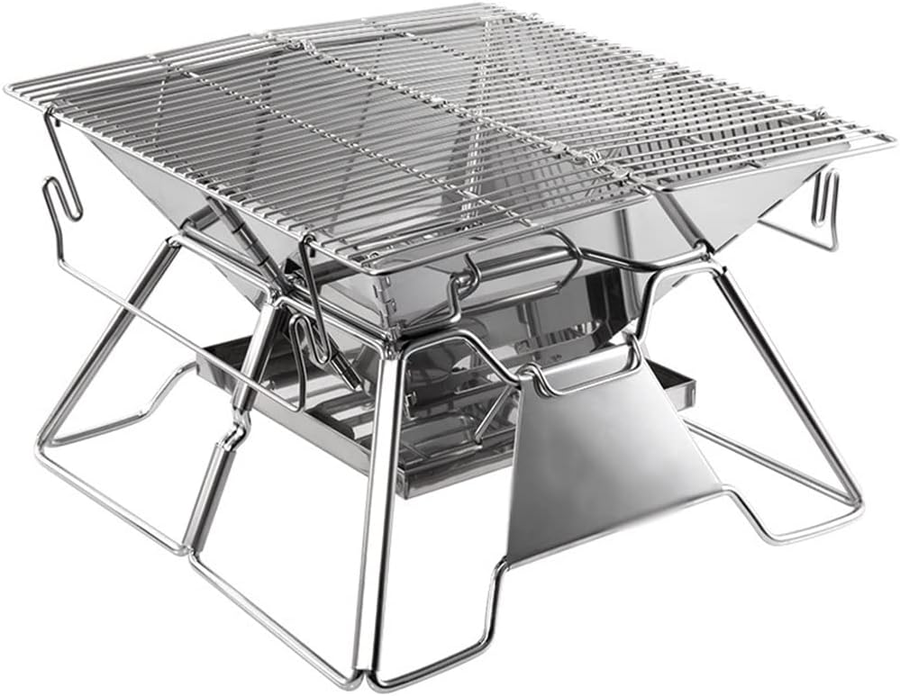 Stainless Steel Folding Portable Grill Outdoor Barbecue Camping Picnic Barbecue stainless steel camping stoves
