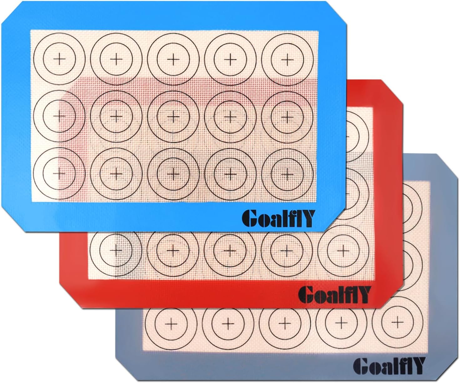 Small Macaron Silicone Baking Mat, 3 Pack Quarter Sheet Baking silicone baking mats