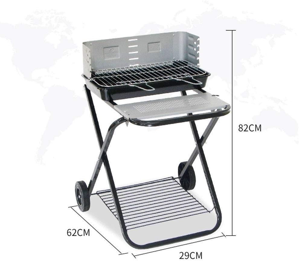 Grill Charcoal Barbecue Cooker Portable Home Outdoor Camping Picnics Grill Stainless Steel Mesh Non-Stick Tray - Image 2