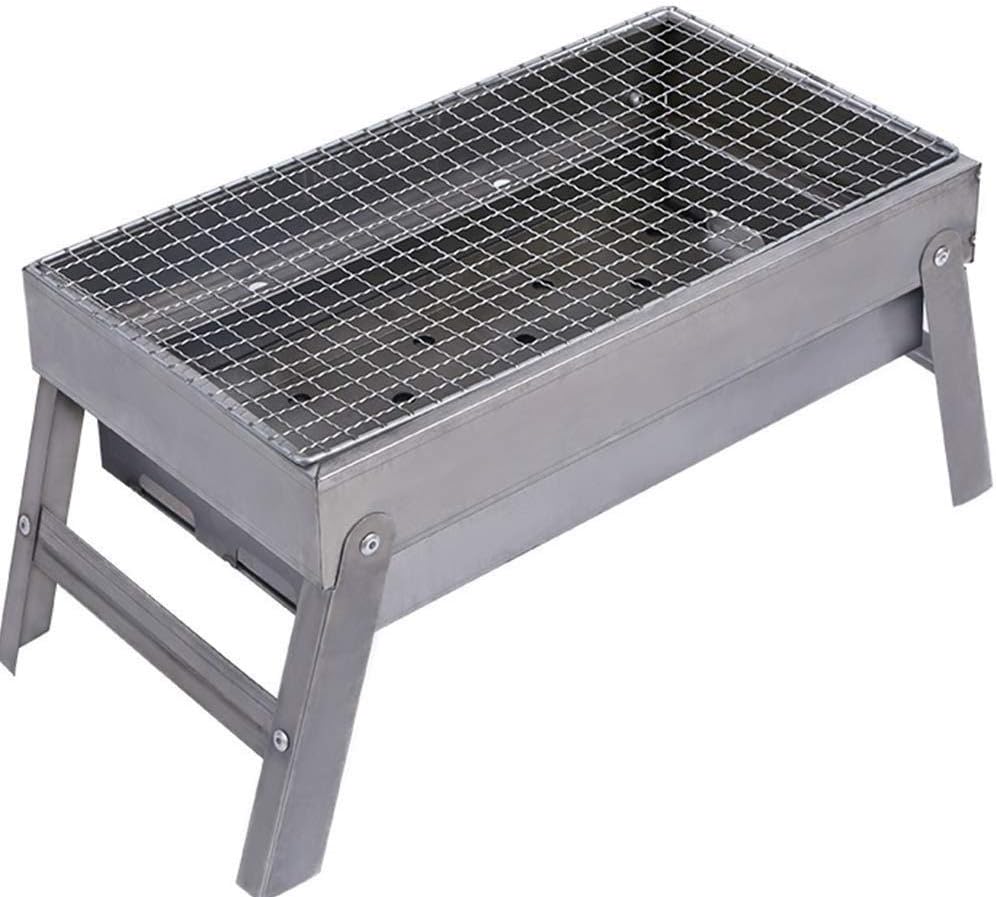 Stainless Steel BBQ Charcoal Grill Portable Folding Outdoor Barbecue Griddle stainless steel camping stoves