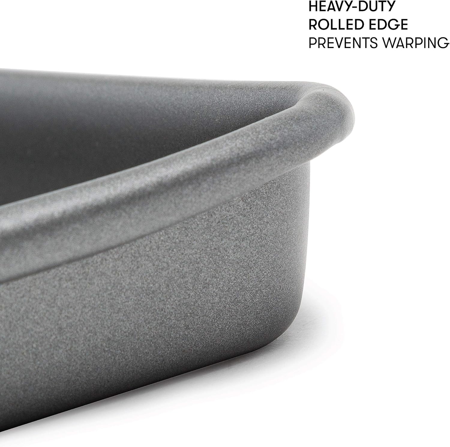 Cooking Light Heavy Duty Nonstick Bakeware Carbon Steel Baking Sheet or Cookie Sheet with Quick Release Coating, Manufactured without PFOA, Dishwasher Safe, Oven Safe, 15-Inch x 10-Inch, Gray - Image 3