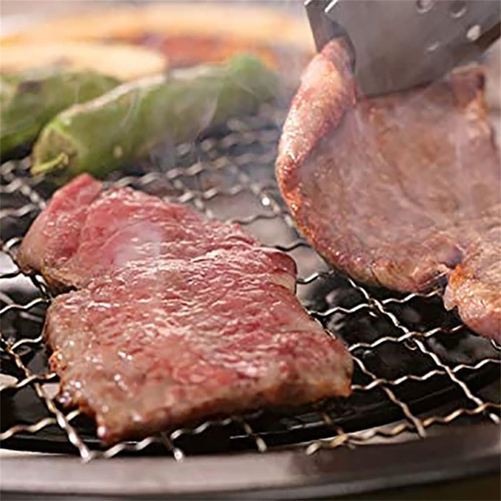 Food Grade Stainless Steel Grill Net Round Thick Grill Net Outdoor Grill Net Rack Carbon Grill Net(45cm) - Image 4