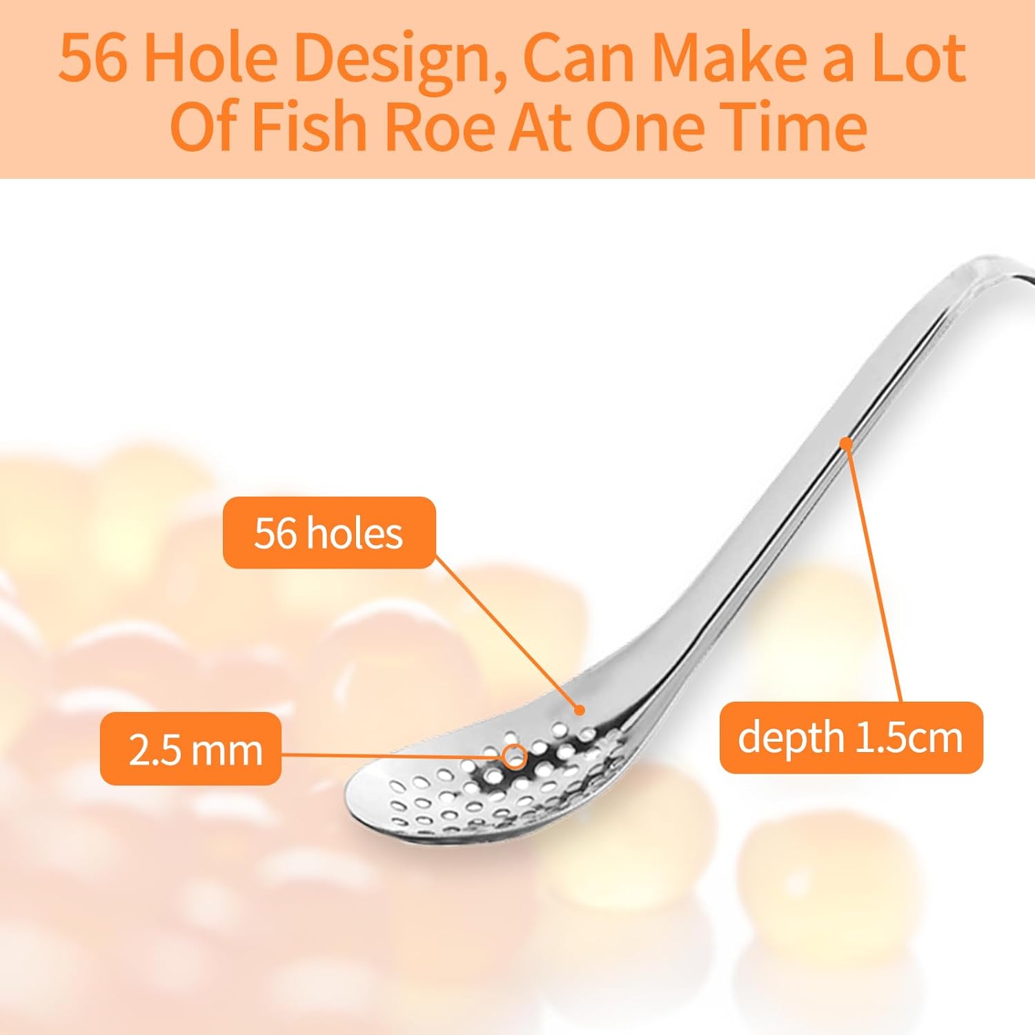 Caviar Maker Box, Caviar Maker Kit, 96 Holes Roe Sauce Dispenser Strainer Tools, Molecular Gastronomy Kit with Spoon & Syringe - Image 4