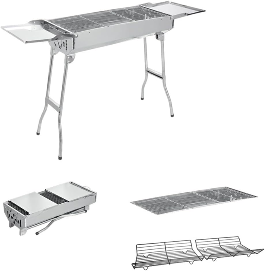 Outdoor Folding Portable Barbecue Rack BBQ Charcoal Household Barbecue Thickened stainless steel camping stoves