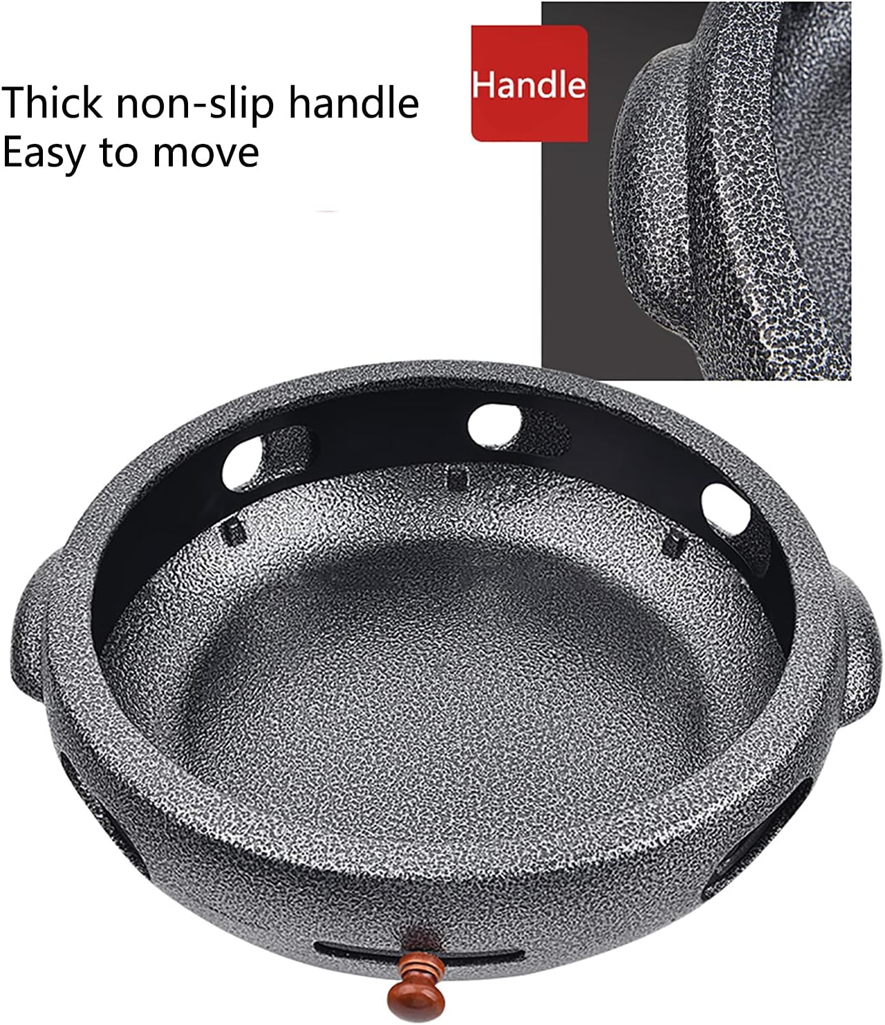 BBQ Barbeque Barbecue Grill, BBQ, Multifunctional Smokeless Charcoal Grill, Cast Iron Barbecue Meat Stove, Home/Commercial/Restaurant (Color : J) - Image 4