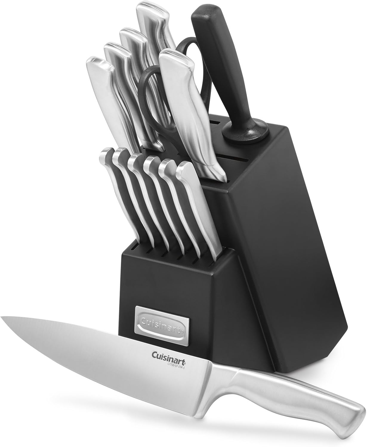Cuisinart 64-13 13-Piece Hard Anodized Contour-Stainless-Steel, Cookware Set & 15 Piece Kitchen Knife Set with Block by, Cutlery Set, Hollow Handle, C77SS-15PK - Image 4