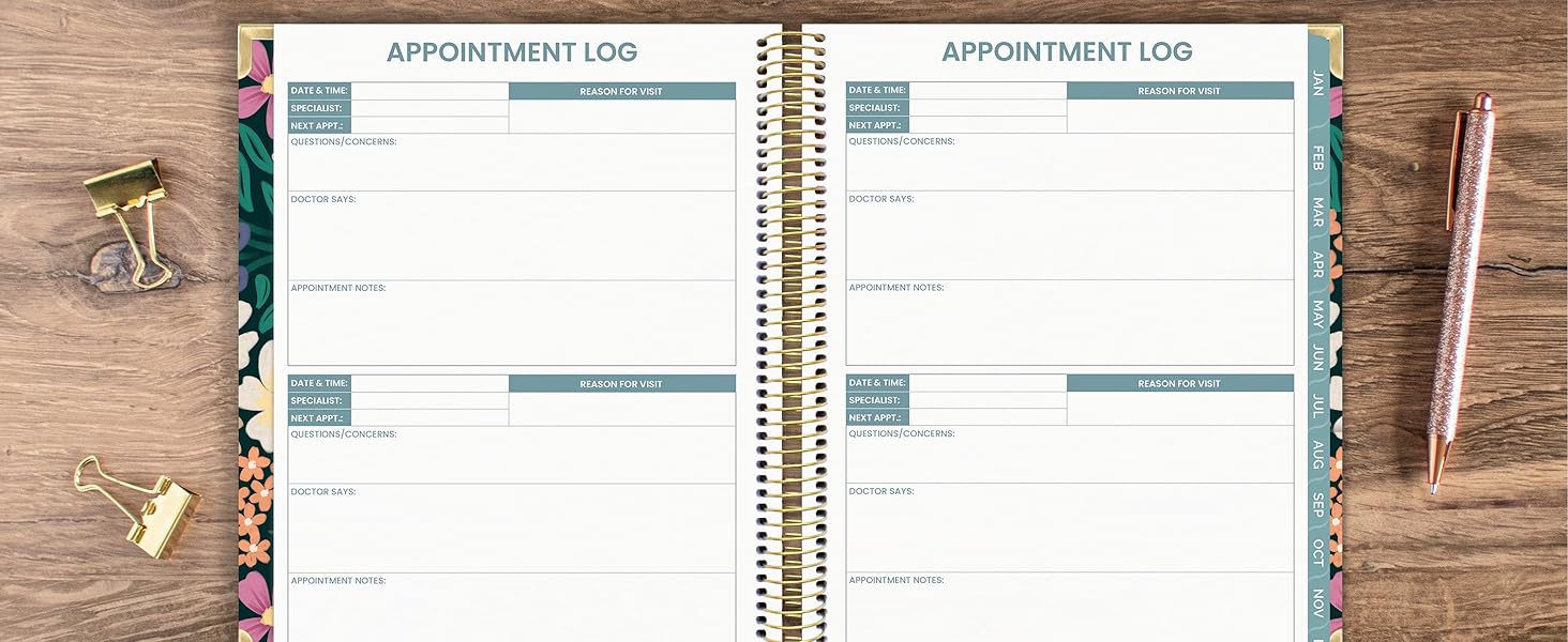 Chronic Illness Planner medical summary appointment log