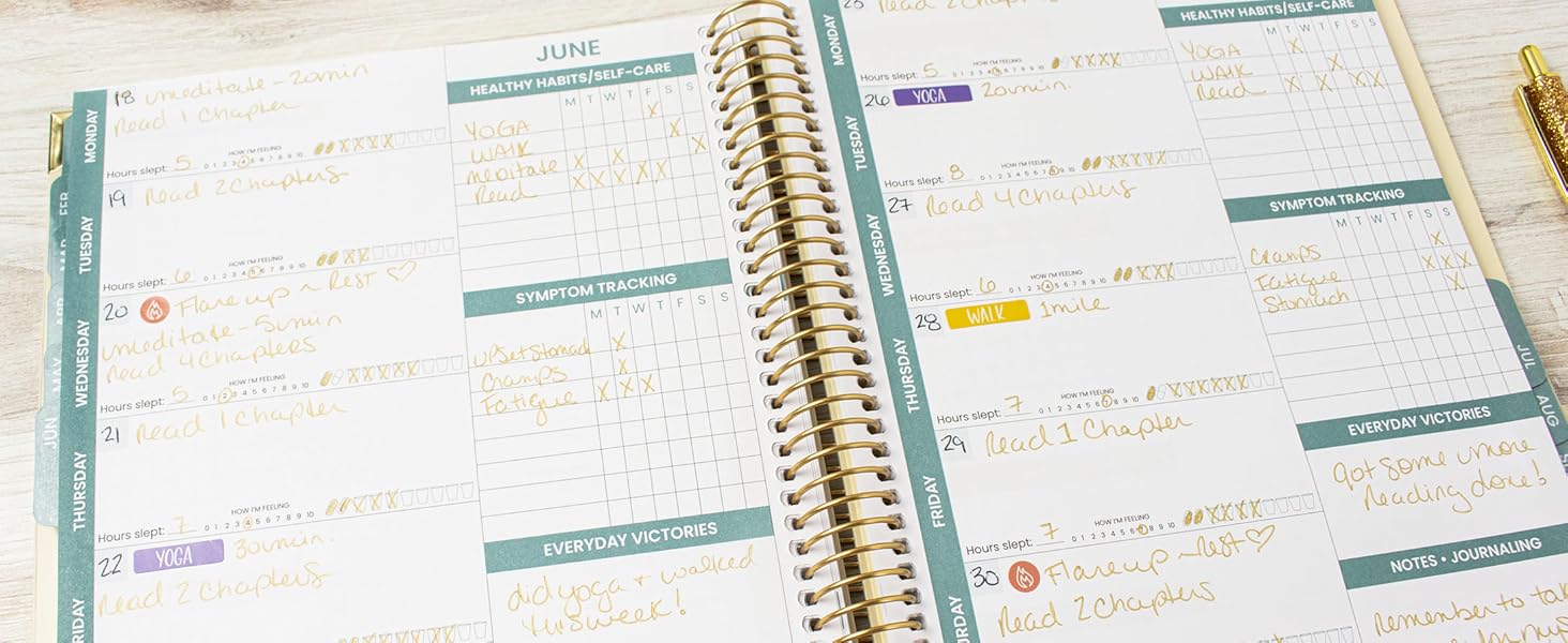 Chronic Illness Planner weekly spread