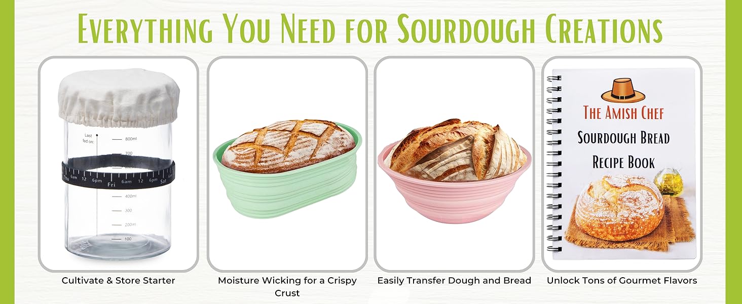 Sourdough Bread Silicone Basket Set