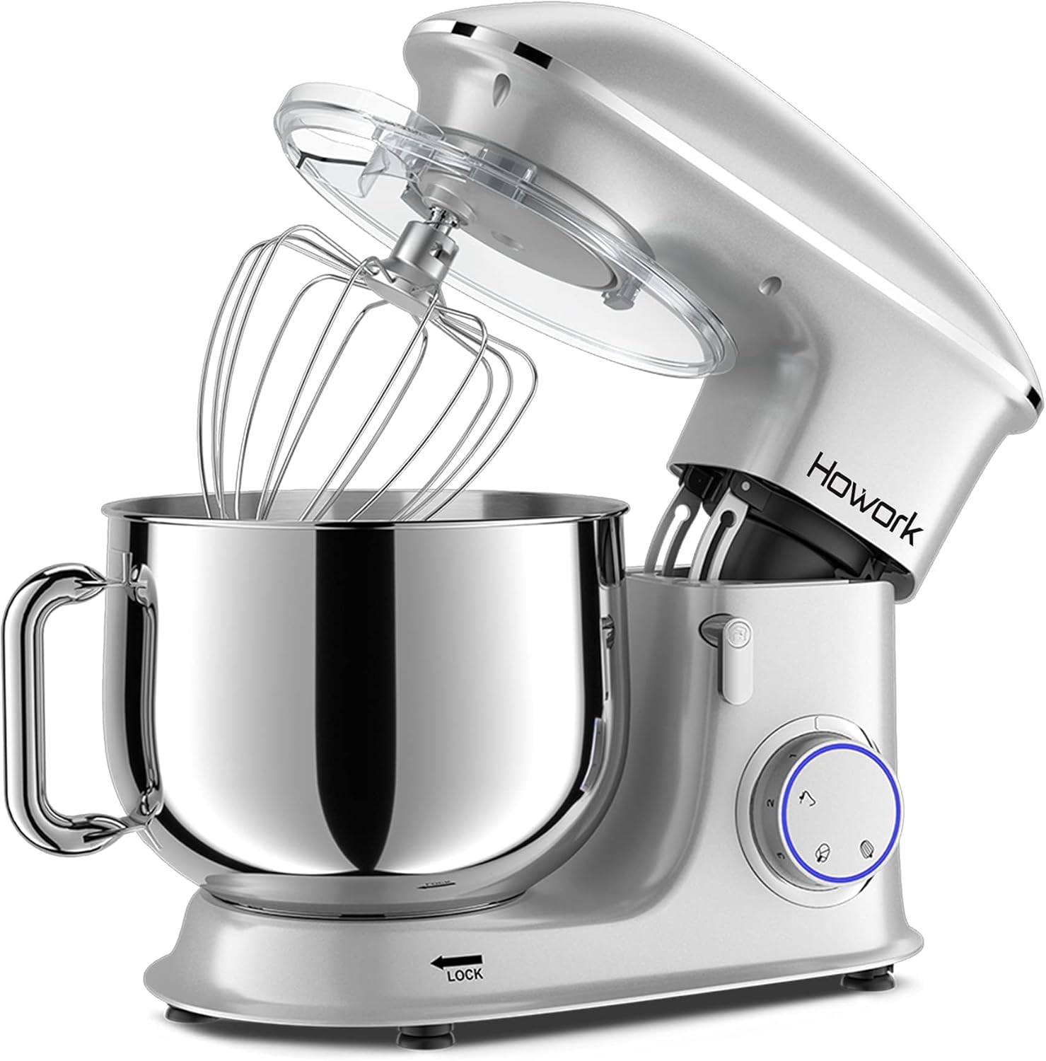 HOWORK 8.5QT Stand Mixer, 660W 6+P Speed Tilt-Head, Electric Kitchen professional stand mixers
