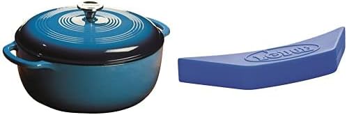 Lodge EC7D33 Enameled Cast Iron Dutch Oven, 7.5-Quart, Caribbean Blue enamel cast iron dutch ovens