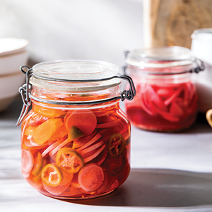 Quick Carrot, Radish, and Jalapeño Pickles