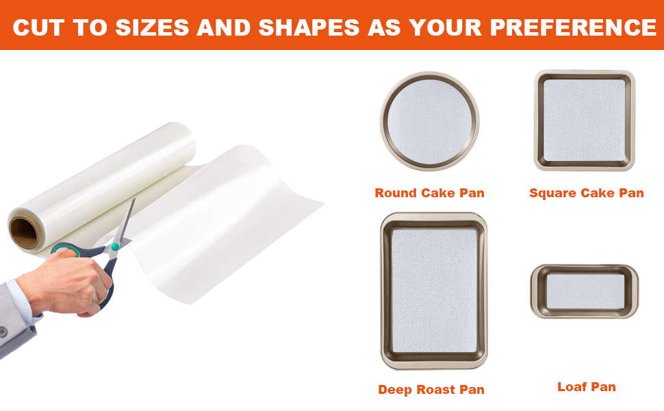 SILICONE BAKING MAT ROLL CAN BE CUT TO ANY SIZE AND SHAPE