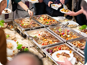 Curta party gathering food tray